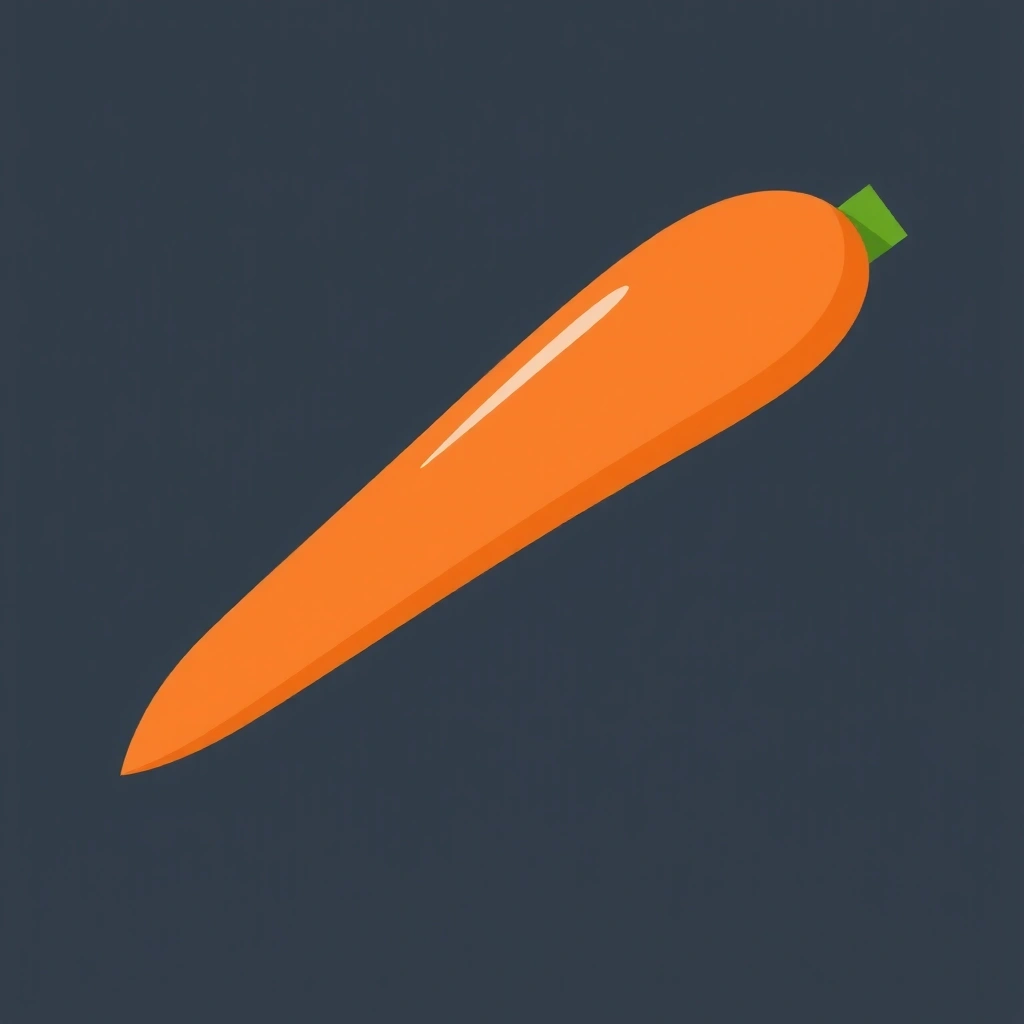 Icône de carotte stylisée